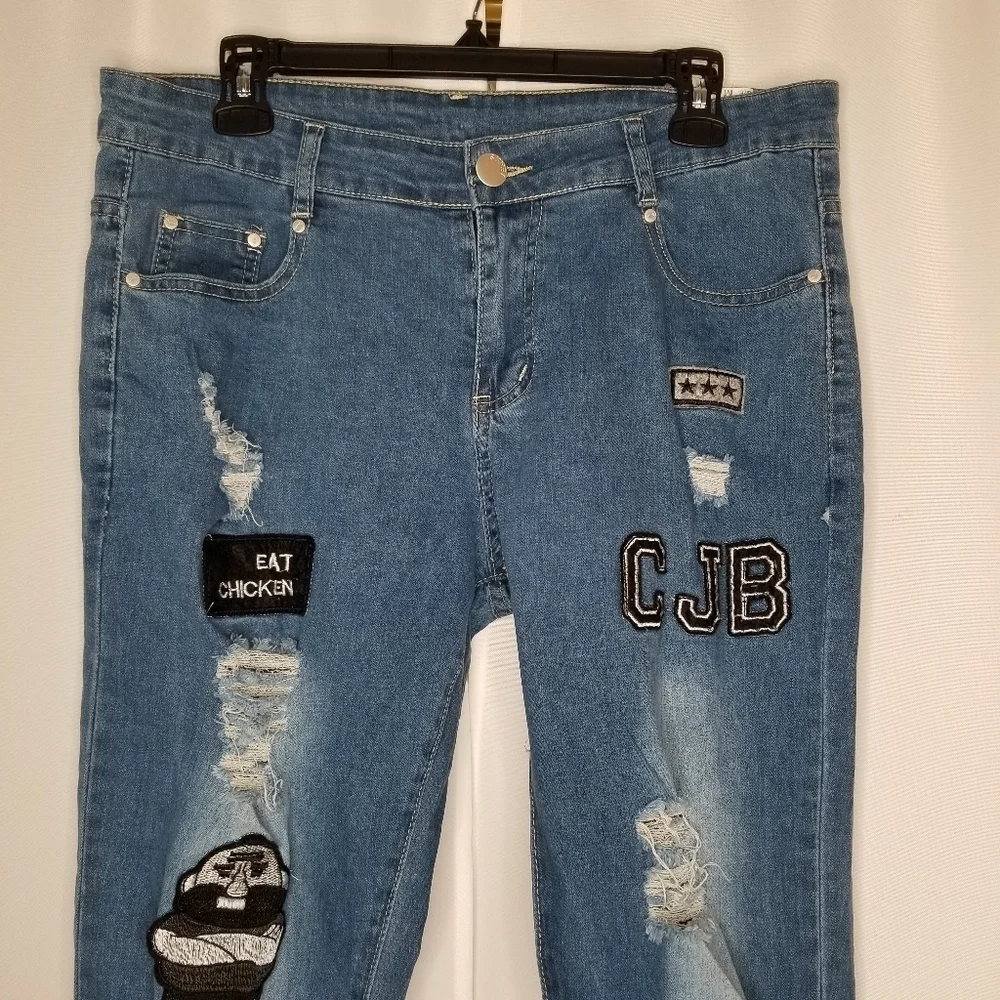 CJB Distressed Men's Skinny Jeans